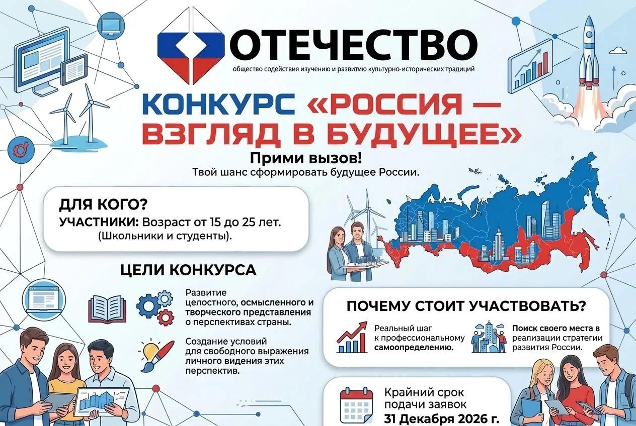 Кемеровчане могут принять участие во всероссийском конкурсе для учащихся «Россия: взгляд в будущее» 